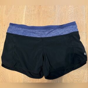 lululemon athletica Women's Black and Blue Athletic Shorts